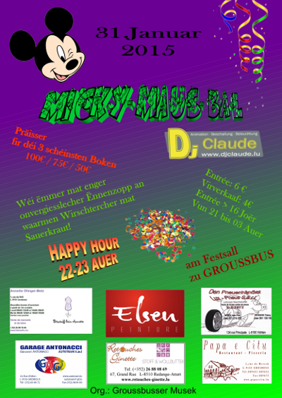 Affiche Micky-Maus-Bal 2015